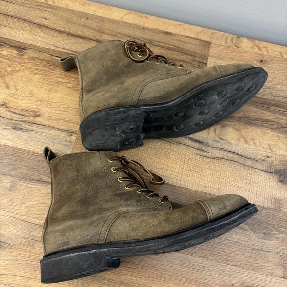 Oliver Cabell SB 1 Lace Up Boot Suede w/ Leather Laces Brown Men’s - Picture 9 of 10